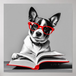 Poster Livro de Leitura de Cães