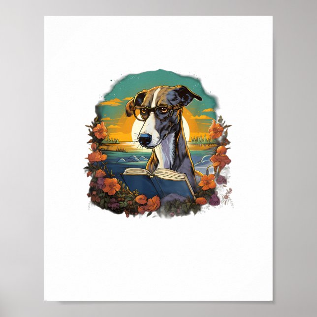 Poster Livro de Leitura de Cães de Greyhound (Frente)