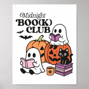 Poster Livro de Leitura de Fantasmas do Halloween Boo(k)