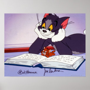 Poster Livro de leitura de Tom e de Jerry autografado