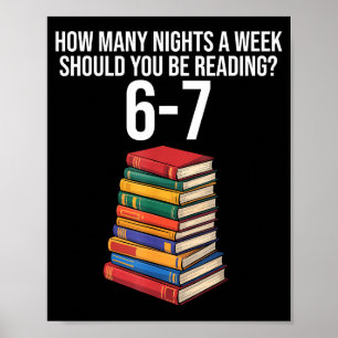 Poster Livro de Leitura Divertido Professor 67 Seis Sete