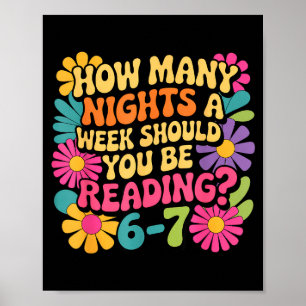 Poster Livro de Leitura Engraçado Professor 67 Seis Sete