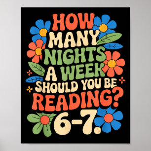 Poster Livro de Leitura Engraçado Professor 67 Seis Sete
