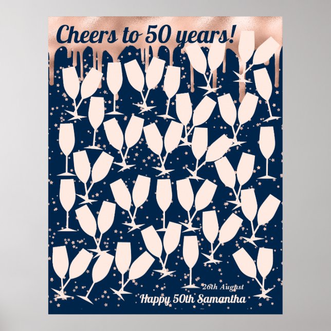 Poster Livro de Presentes de Aniversário de 50 Anos da Ro (Frente)