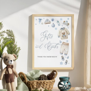 Poster Livro de presentes do Chá de fraldas de roupa de i