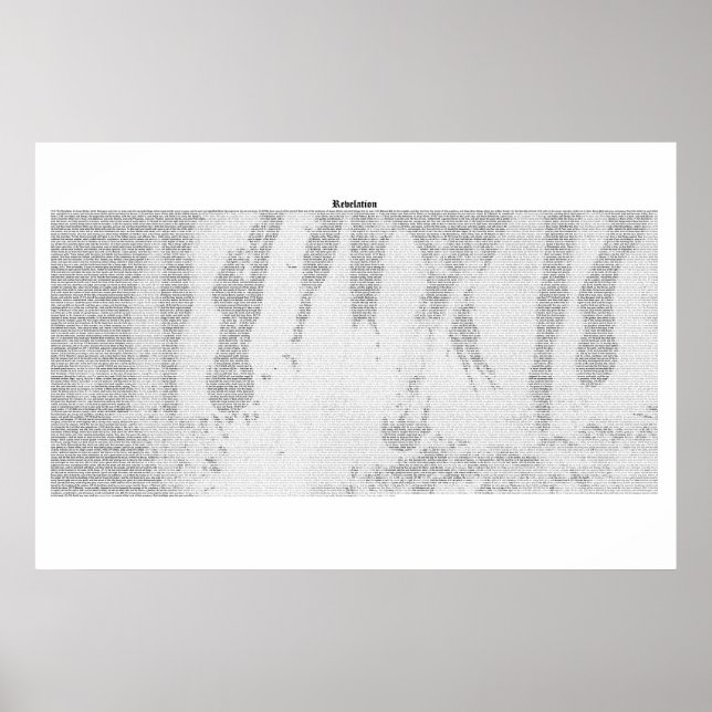Pôster Livro de Revelação (texto completo do KJV) (Frente)