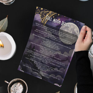 Poster Livro de Sombras e Ritual Pagão da Lua Cheia & Ora