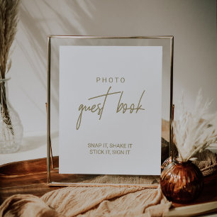 Poster Livro de Visitas com Fotografia e Caligrafia em Do