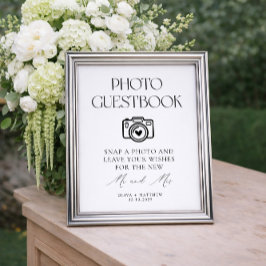 Poster Livro de Visitas com Fotos Casamento