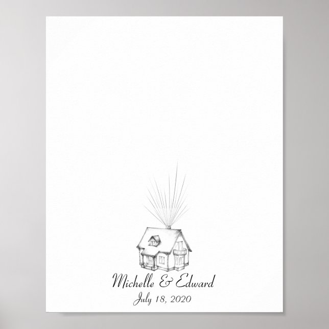 Poster Livro de Visitas da Pegada de Casa em cima (Frente)