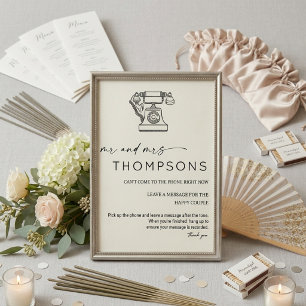 Poster Livro de Visitas de Áudio de Casamento Minimalista
