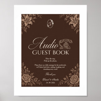 Poster Livro de visitas de áudio por telefone sinal de ca
