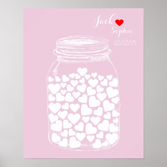 Poster Livro de visitas de casamento alternativo personal (Frente)