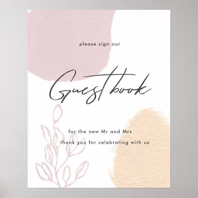 Poster Livro de Visitas de Casamento Cartaz | Campos de S (Frente)