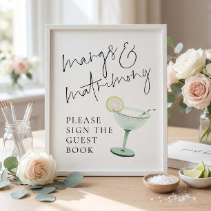Poster Livro de Visitas de Casamento da Margs Matrimony S
