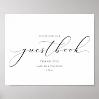 Livro de Visitas de Casamento Luxuoso com Letreiro