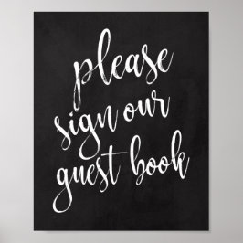 Pôster Livro de Visitas de Casamento Quadro de Giz 8x10 S