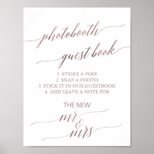 Poster Livro de Visitas de Fotocabine com Caligrafia em D