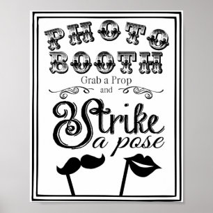 Pôster livro de visitas de PHOTO BOOTH para casamento ou