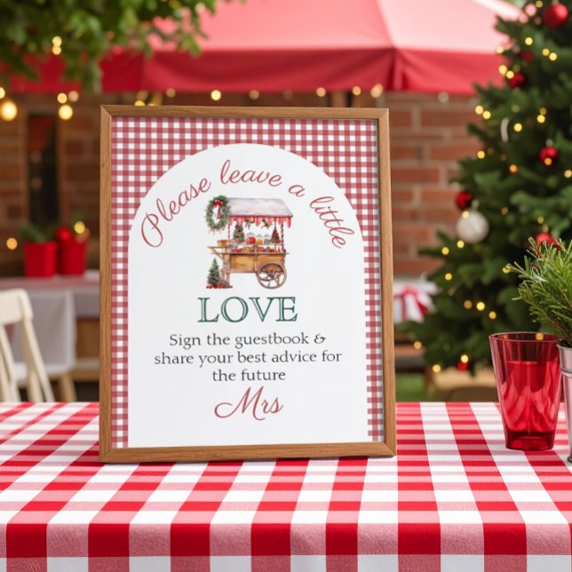 Poster Livro de visitas do mercado de Natal Festa de noiv (Criador carregado)