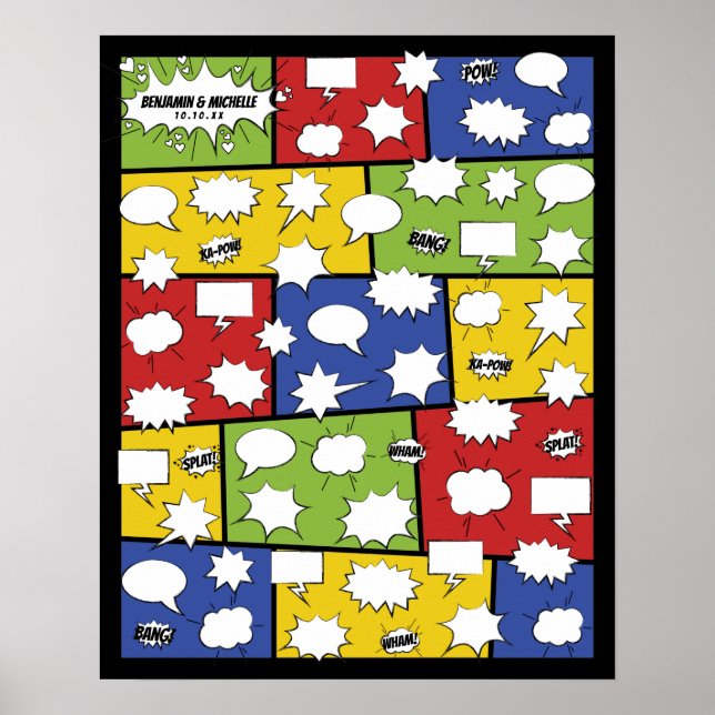 Poster Livro de Visitas em forma de Cartaz de Quadrinhos  (Frente)