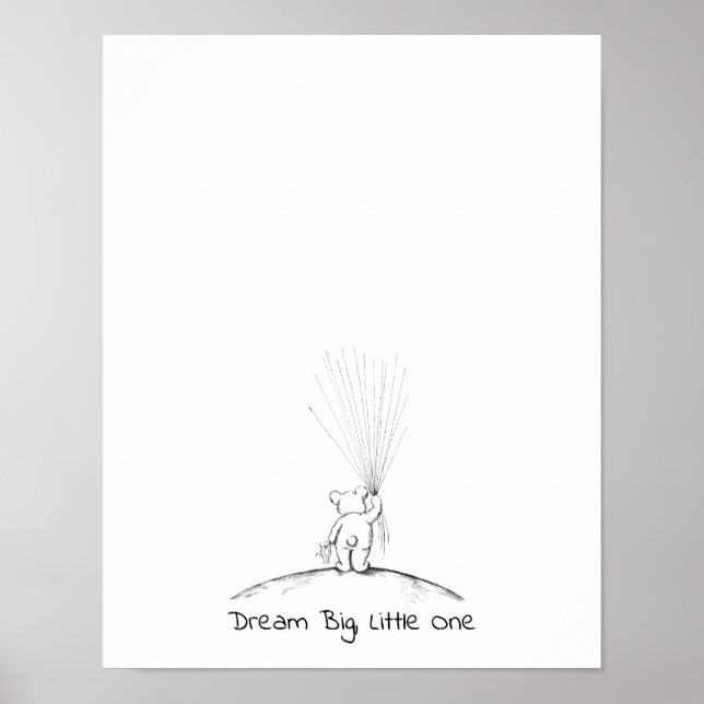 Poster Livro de Visitas Polegar do Ursinho (Frente)