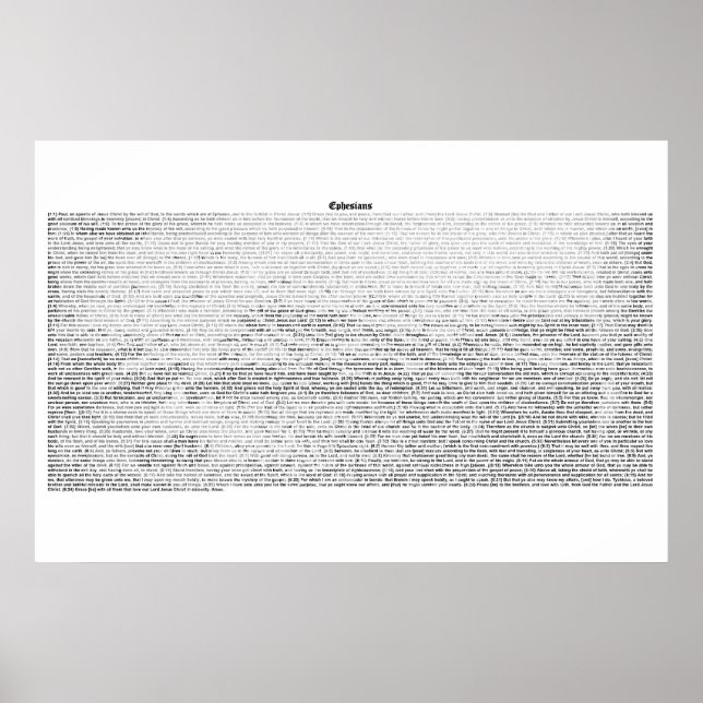 Pôster Livro dos Ephesianos (texto completo do KJV) (Frente)