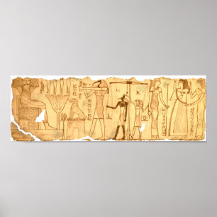 Pôster Livro egípcio antigo do último julgamento