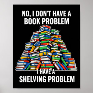 Poster Livro engraçado humor nerd citação de leitura para