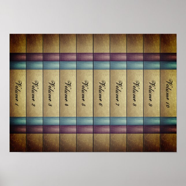 Pôster Livro Faux Espalha Volumes De Livros (Frente)