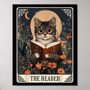 Poster Livro Floral do Livro de Leitura do Cartão Tarot d