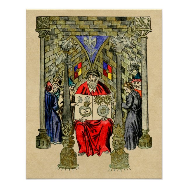 Pôster Livro Medieval da Alquimia (Frente)