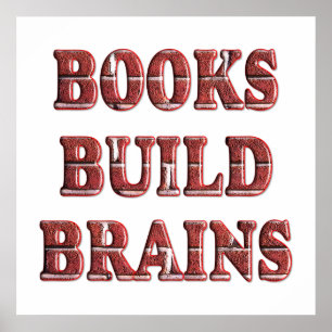 Pôster Livros Construem Cérebros - A partir de US$ 11,80