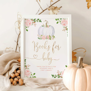 Poster Livros de abóbora de ouro para bebê