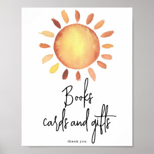 Poster Livros de cartões Sunshine e presentes