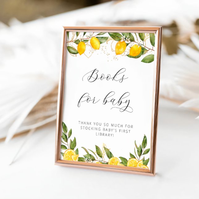 Poster Livros De Chá de fraldas De Limão De Verão Brilhan (Criador carregado)