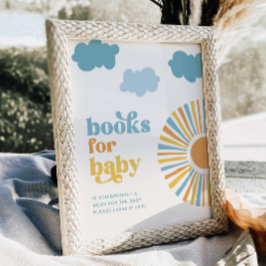 Poster Livros de Chá de fraldas Sun para Sinalização de B
