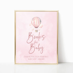 Poster Livros de Chamada para Bebê em Balão de Ar Quente