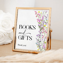 Poster Livros de Chás de fraldas Florais e Presentes de B