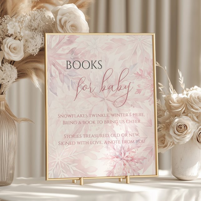 Poster Livros de Flocos de Neve Rosa-chá de fraldas para  (Criador carregado)