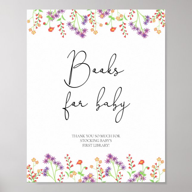 Poster Livros de flores silvestres para bebês (Frente)