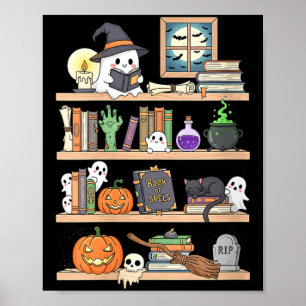 Poster Livros de halloween femininos fantasma