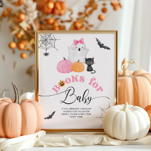 Poster Livros de Halloween Little Boo para bebê