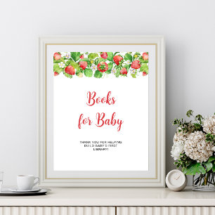 Poster Livros de Morango para Bebê Sinal