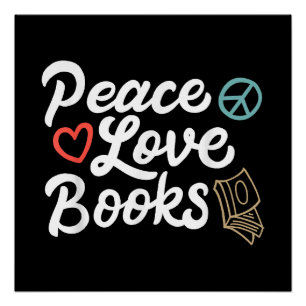 Pôster Livros de Paz Geeky e Leitura Gota