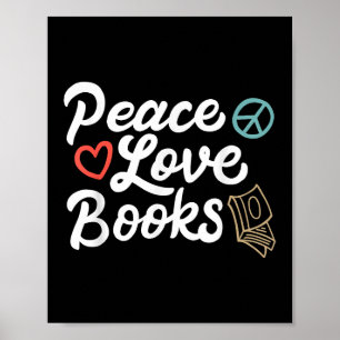 Poster Livros de Paz Geeky e Leitura Gota