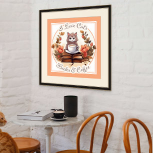 Pôster Livros de Poster Compre de café e café