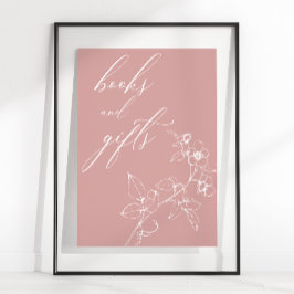 Poster Livros de Presentes de Chás de Bebê Florais Atempo