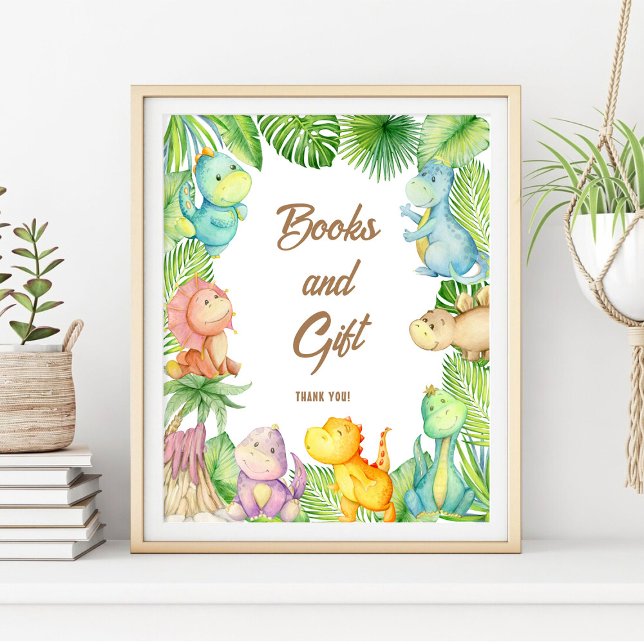 Poster Livros e Presentes de Bebê Dinossauro (Criador carregado)