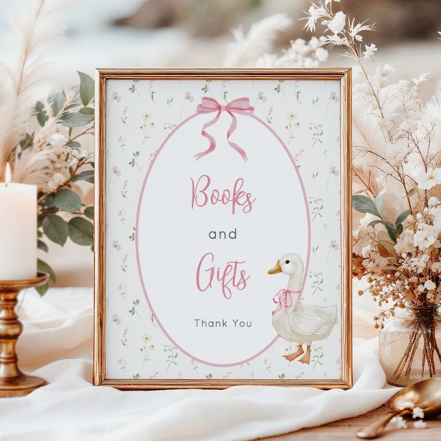 Poster Livros e presentes de Chá de fraldas de bobo de Go (Criador carregado)